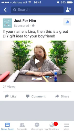 Facebook Ads proposal screenshot